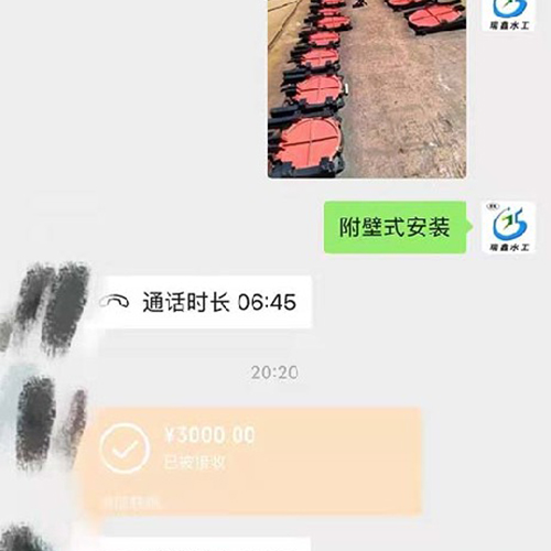 上海定製附壁式鑄鐵圓閘門案例